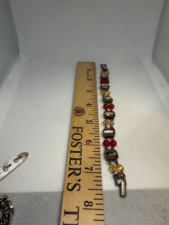 Avon Bracelets Buckle Accent & Beaded Vintage Silver Tone. Both Are Signed. - Picture 10 of 11